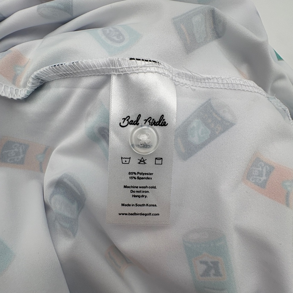 NWT Mens Bad Birdie Size XL Crushable Pattern Core Performance Polo Shirt Top - Picture 6 of 6